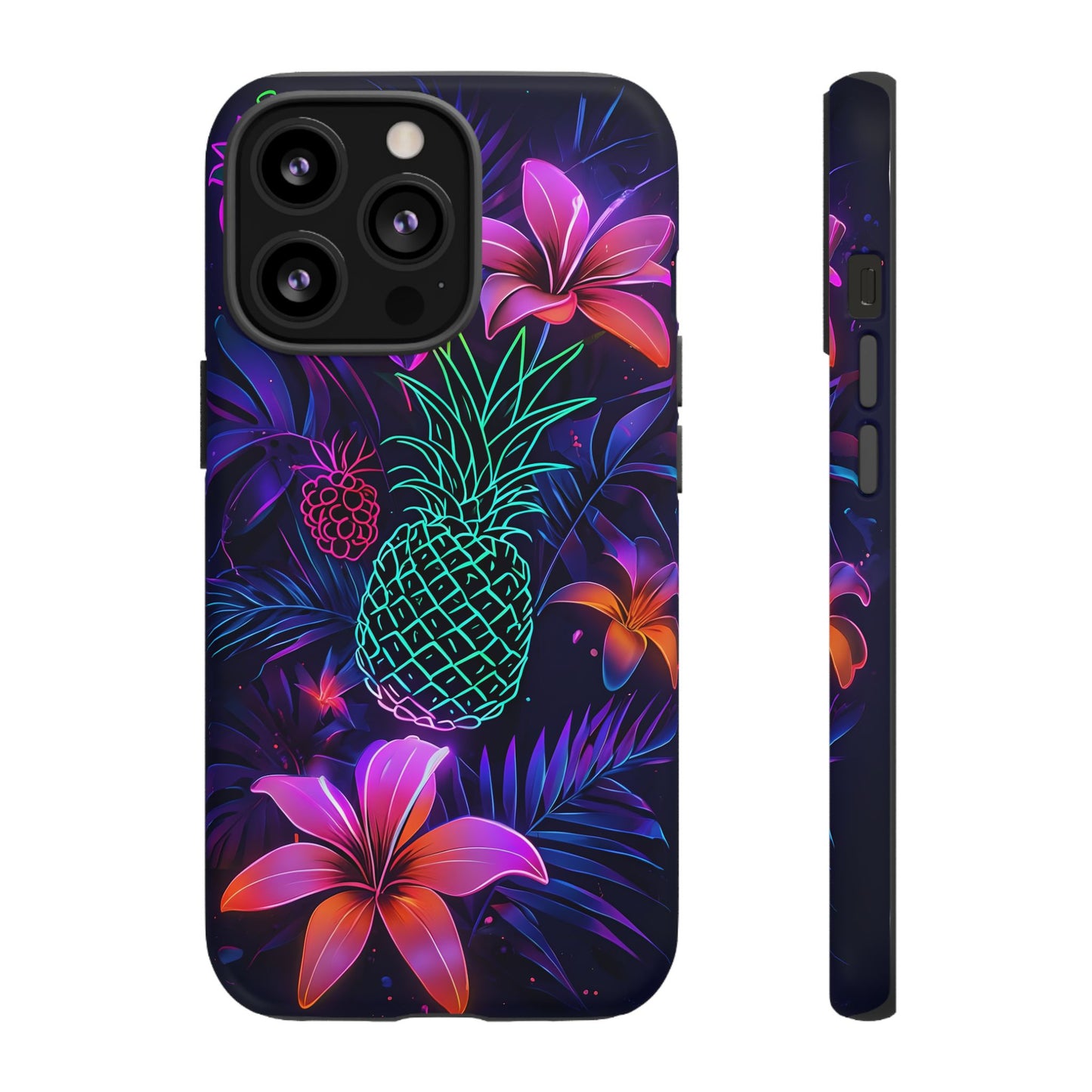 Tough Cases - Tropical Neon Floral iPhone Case