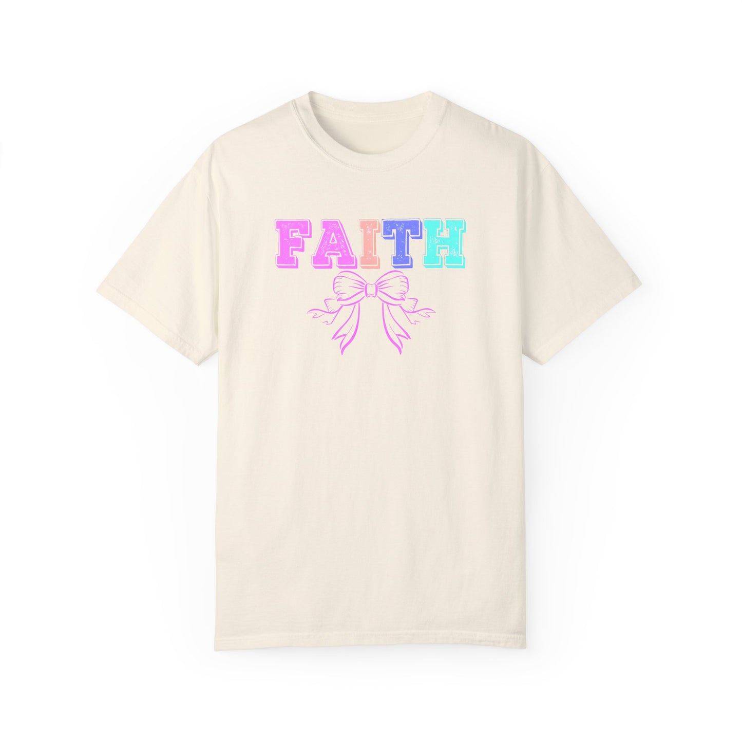 Faith Bow Unisex Garment-Dyed T-Shirt