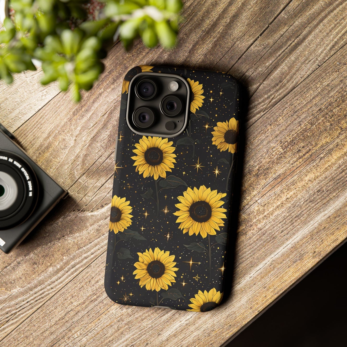 Sunflower Galaxy Tough Case - Durable Phone Cover with Floral Design