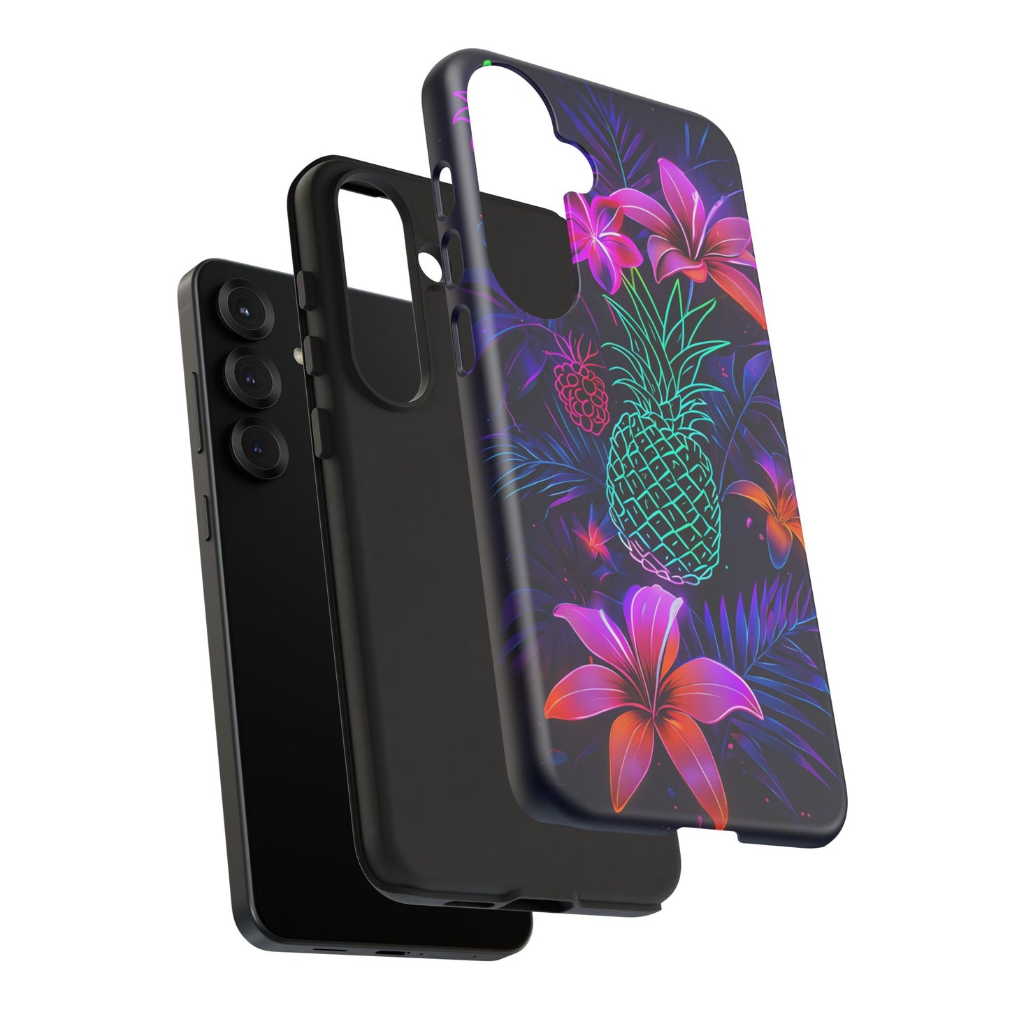 Tough Cases - Tropical Neon Floral iPhone Case