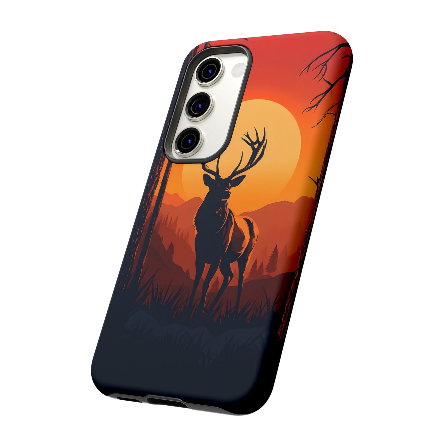 Wildlife Phone Case - Stag and Sunset Design for Nature Lovers