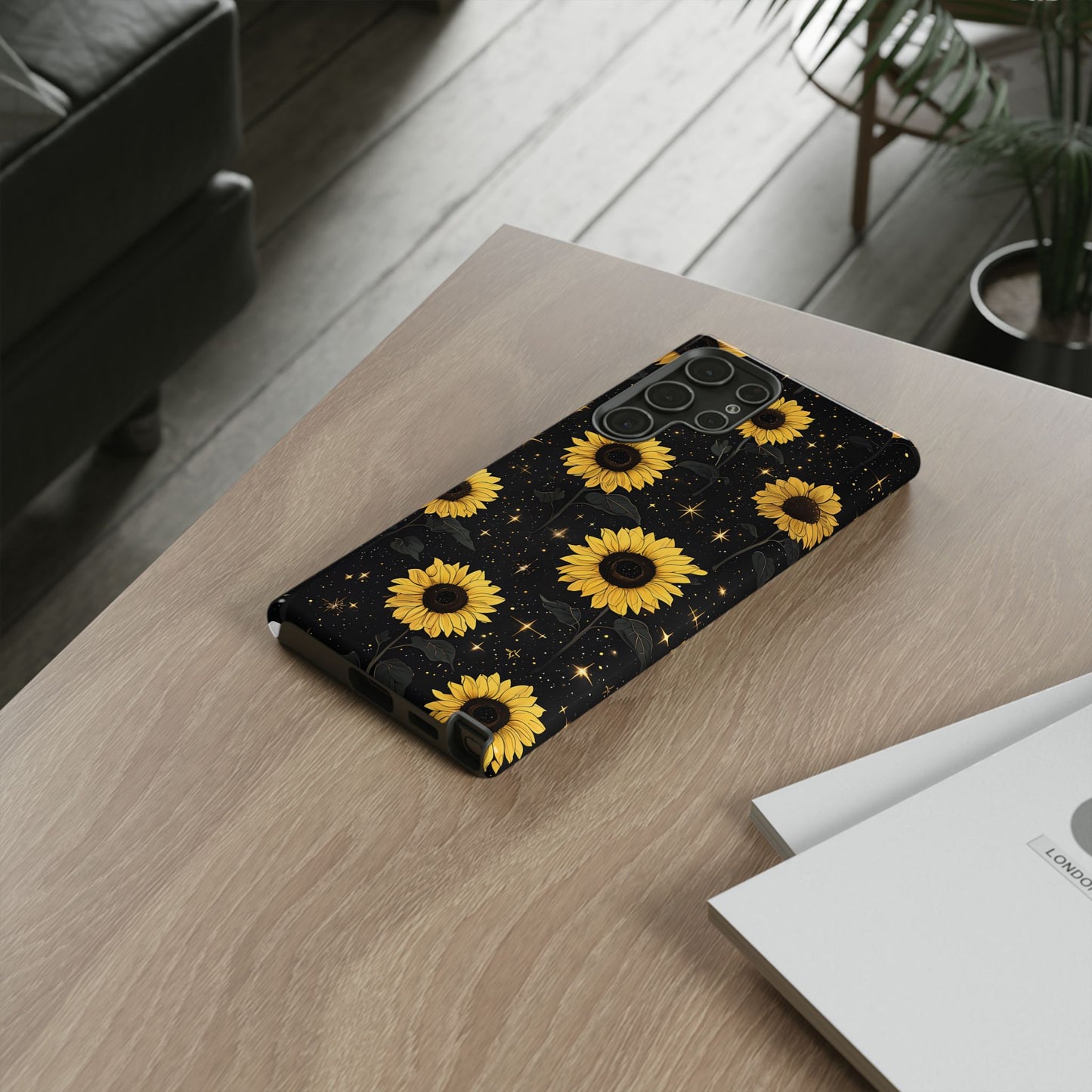 Sunflower Galaxy Tough Case - Durable Phone Cover with Floral Design