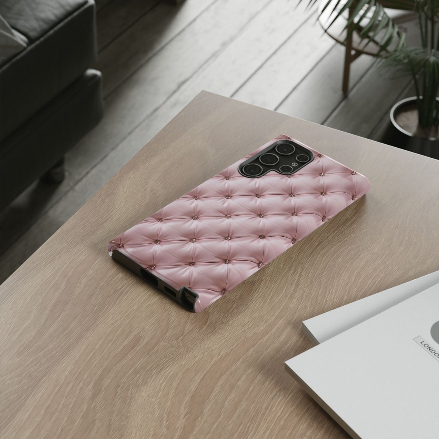 Luxury Pink Quilted Phone Case - Tough Cases for Stylish Protection