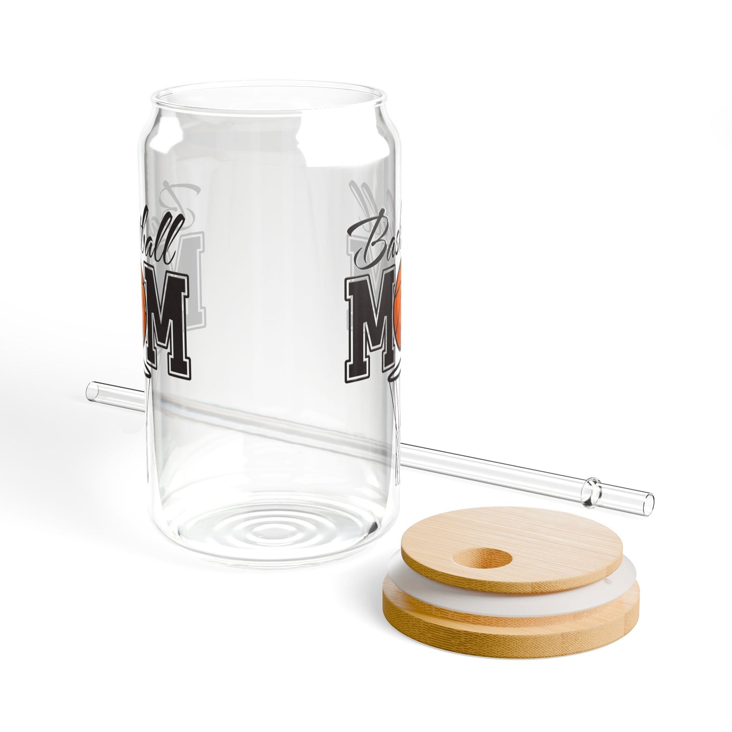 Basketball Mom Sipper Glass, 16oz - Perfect for Game Day!