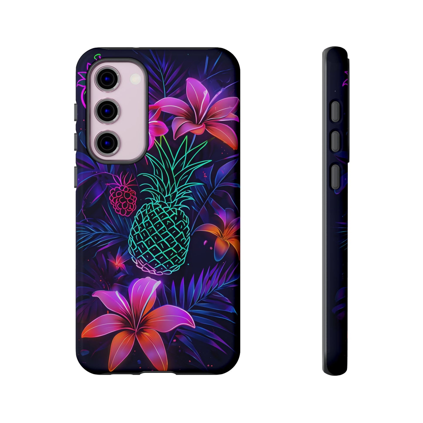 Tough Cases - Tropical Neon Floral iPhone Case