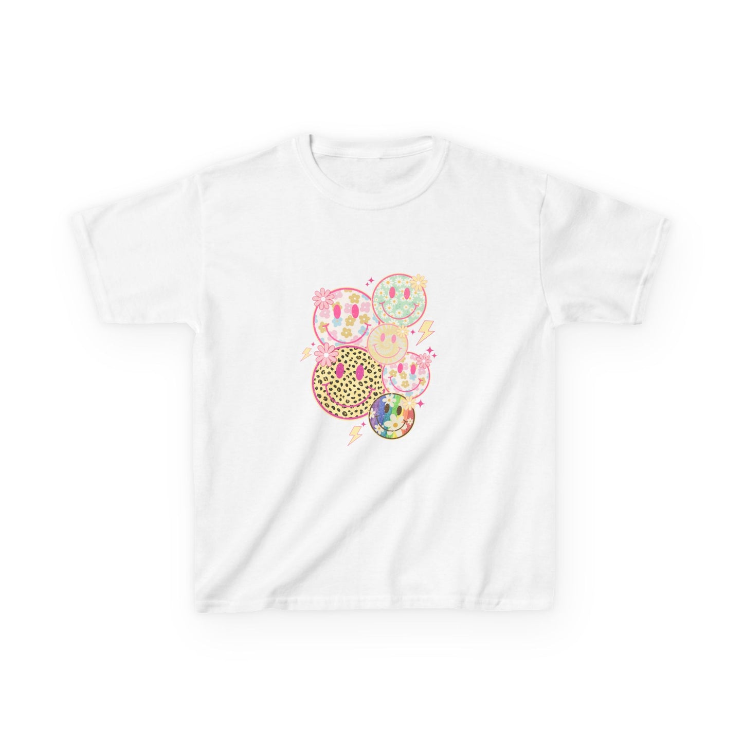 Kids Smiley Face Tee - Fun & Colorful Heavy Cotton™ Shirt
