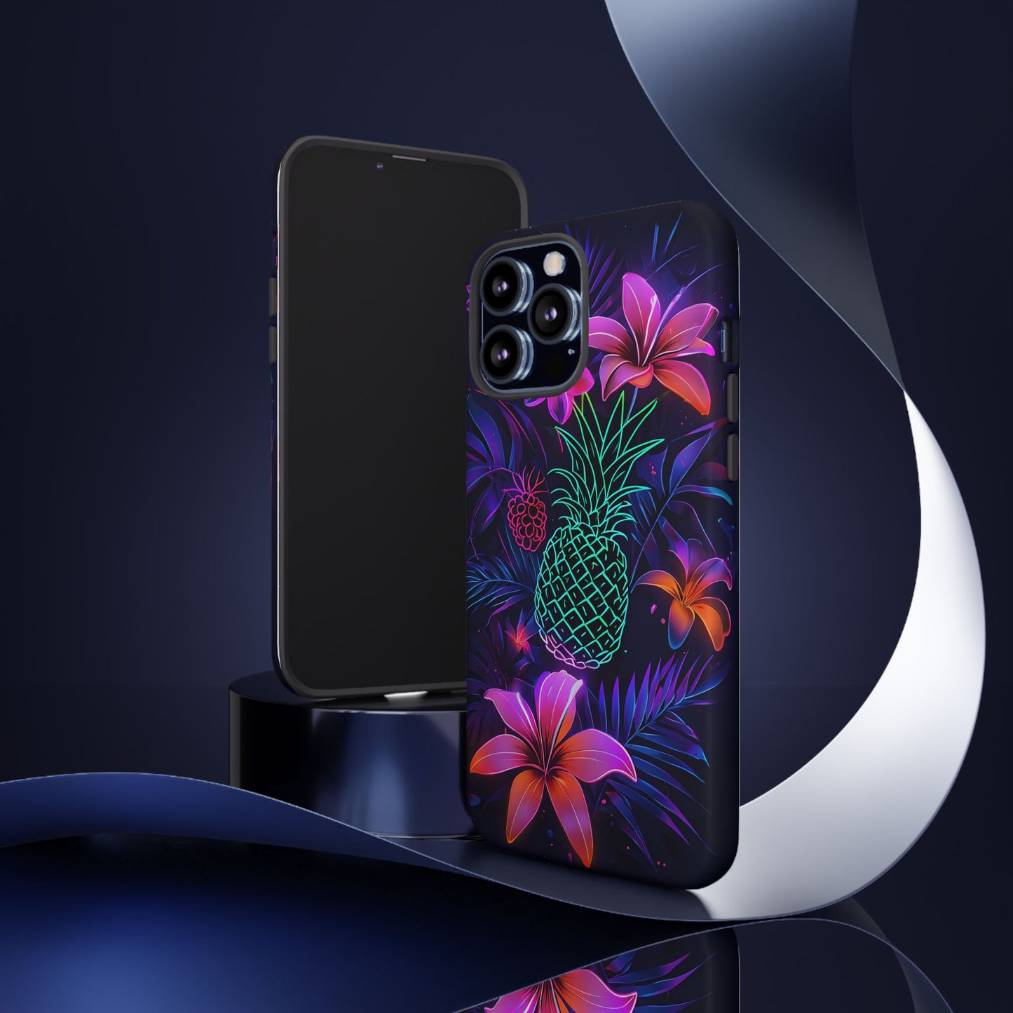 Tough Cases - Tropical Neon Floral iPhone Case