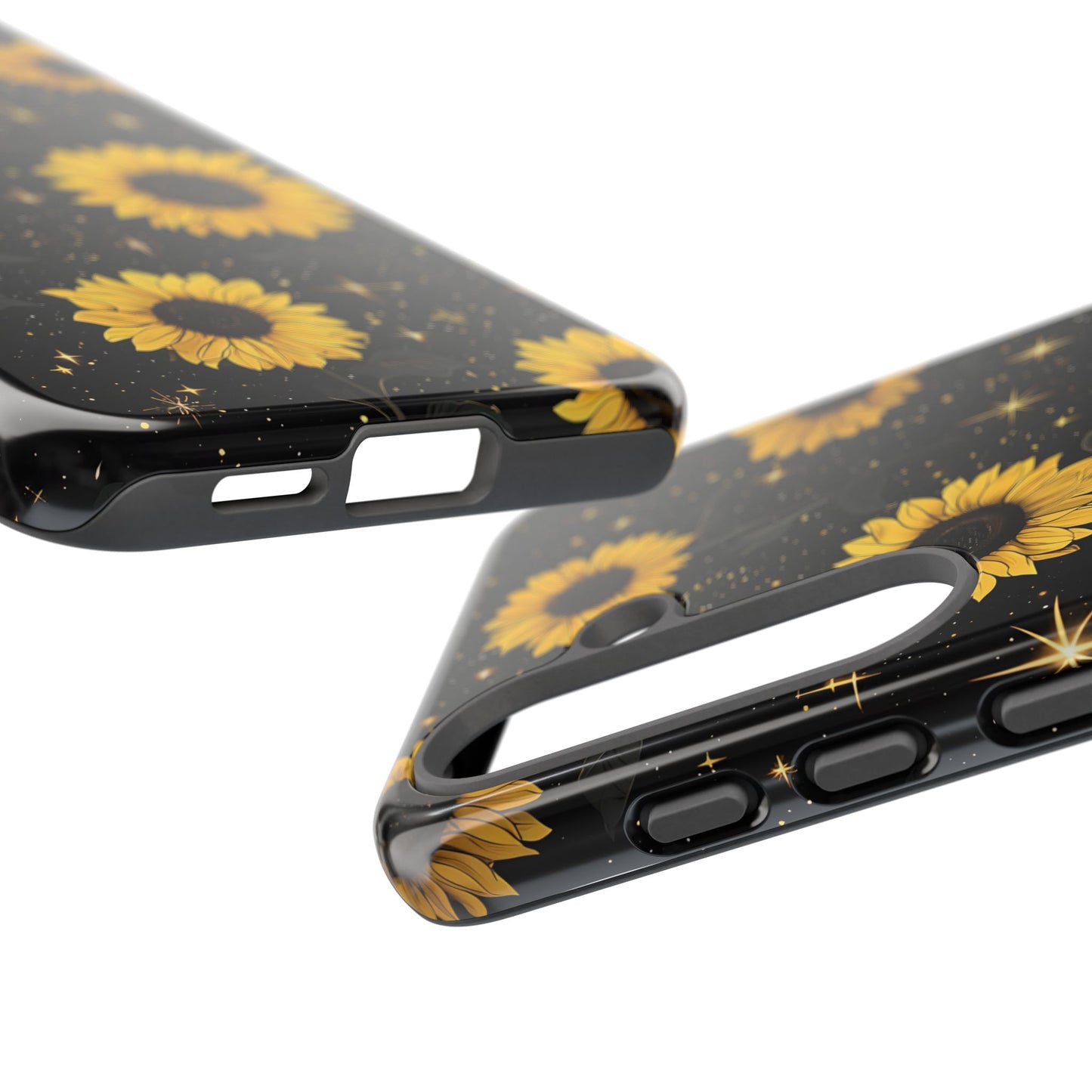 Sunflower Galaxy Tough Case - Durable Phone Cover with Floral Design