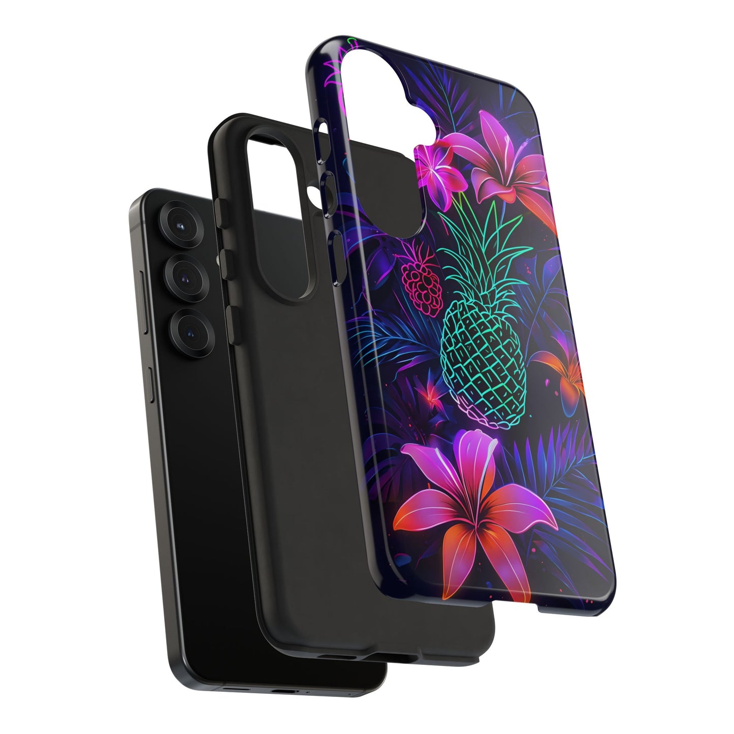 Tough Cases - Tropical Neon Floral iPhone Case