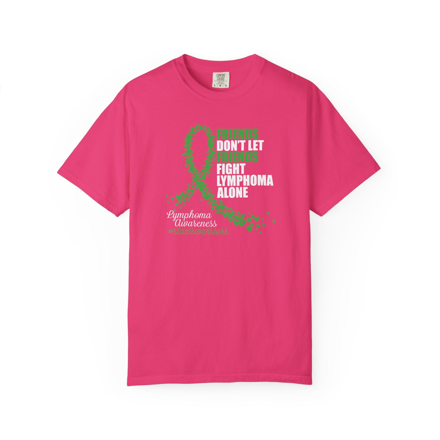 Supportive Lymphoma Awareness T-Shirt, Comfort Tee, Unisex Gift, Pink Ribbon Shirt, Friendship Tee, Cancer Awareness