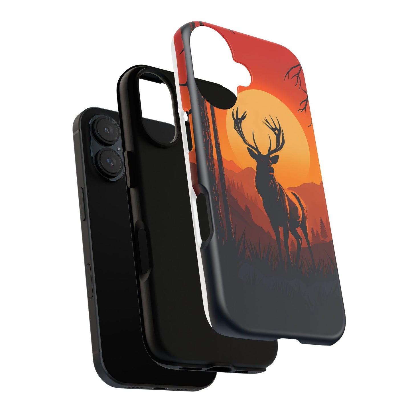 Wildlife Phone Case - Stag and Sunset Design for Nature Lovers