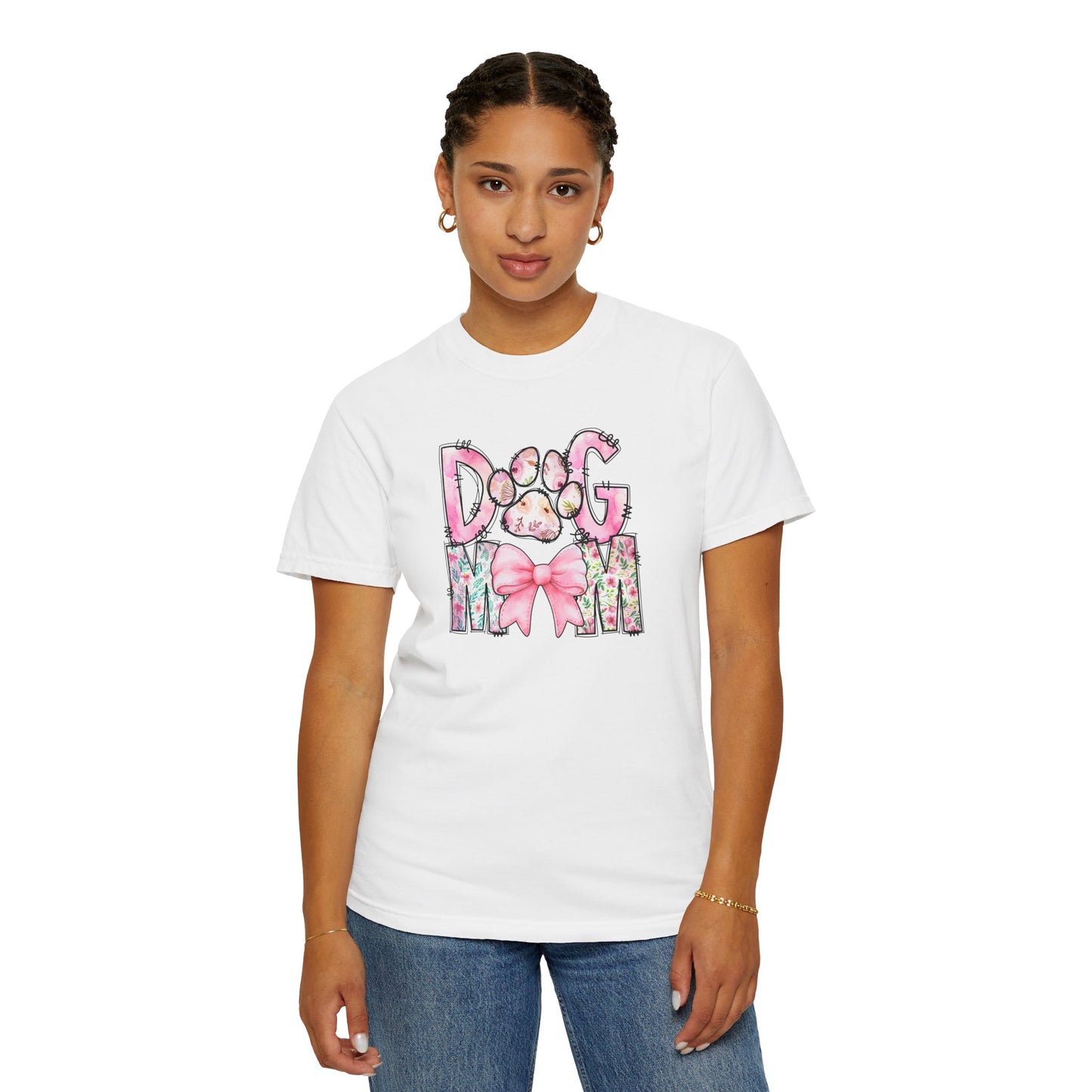 Cute Dog Mom T-Shirt | Garment-Dyed Unisex Tee for Dog Lovers