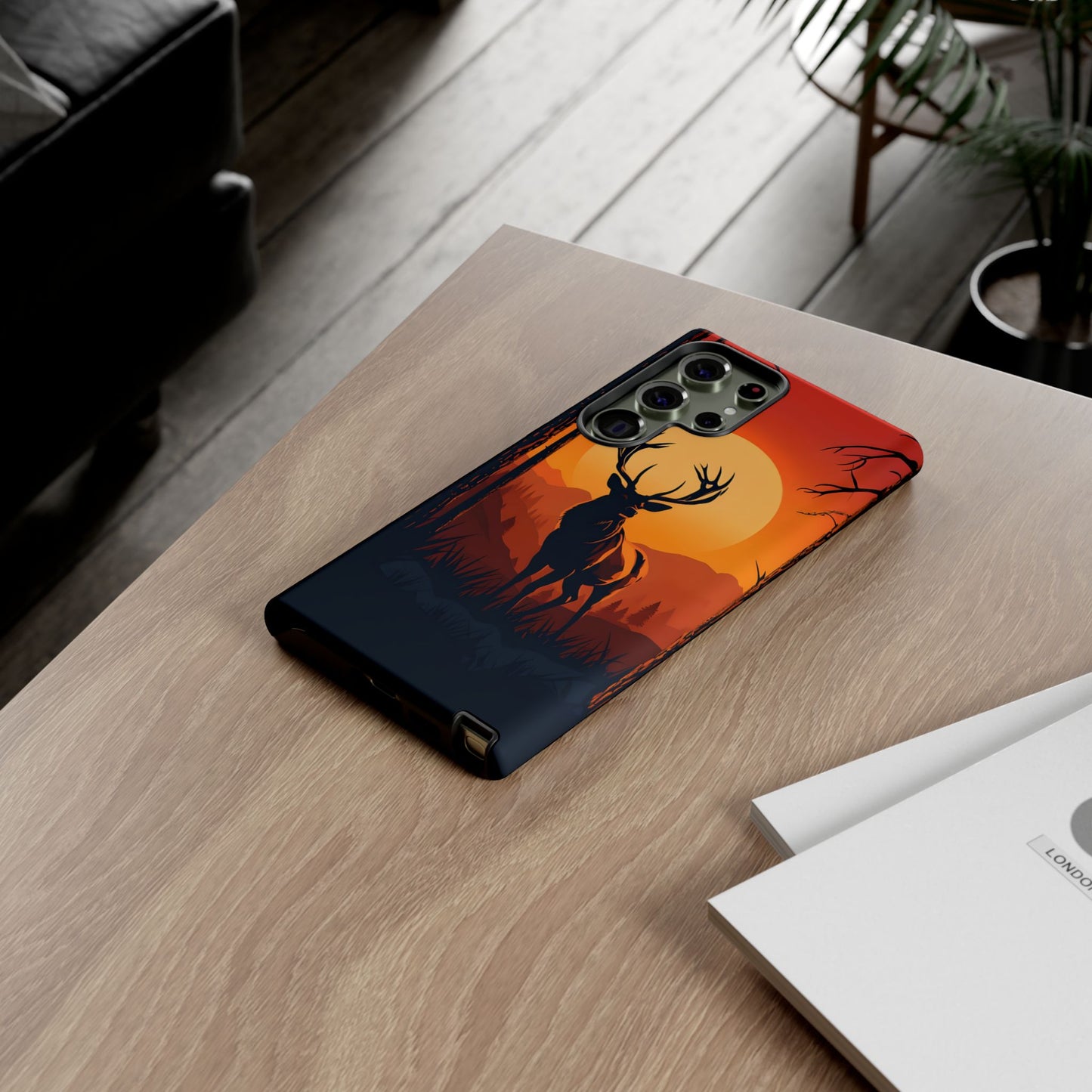 Wildlife Phone Case - Stag and Sunset Design for Nature Lovers