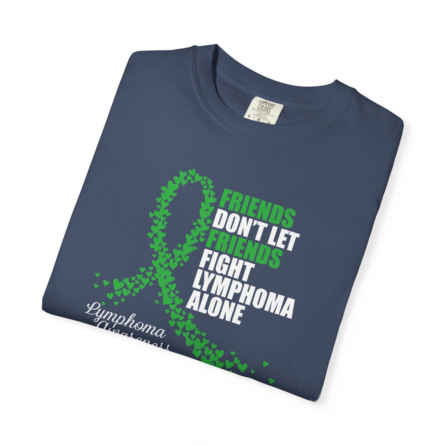 Supportive Lymphoma Awareness T-Shirt, Comfort Tee, Unisex Gift, Pink Ribbon Shirt, Friendship Tee, Cancer Awareness