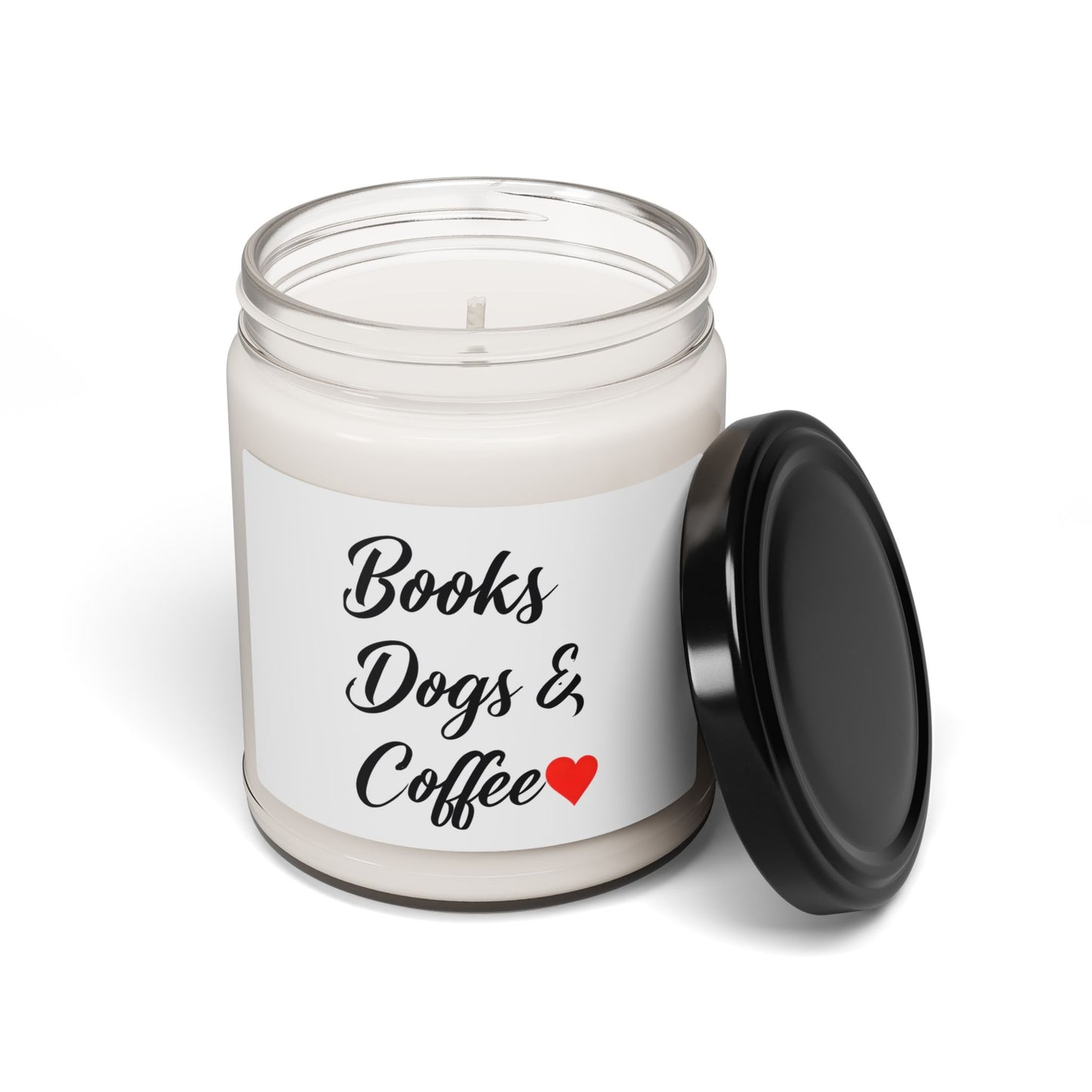 Books, Dogs & Coffee Scented Soy Candle - Perfect Gift for Book Lovers