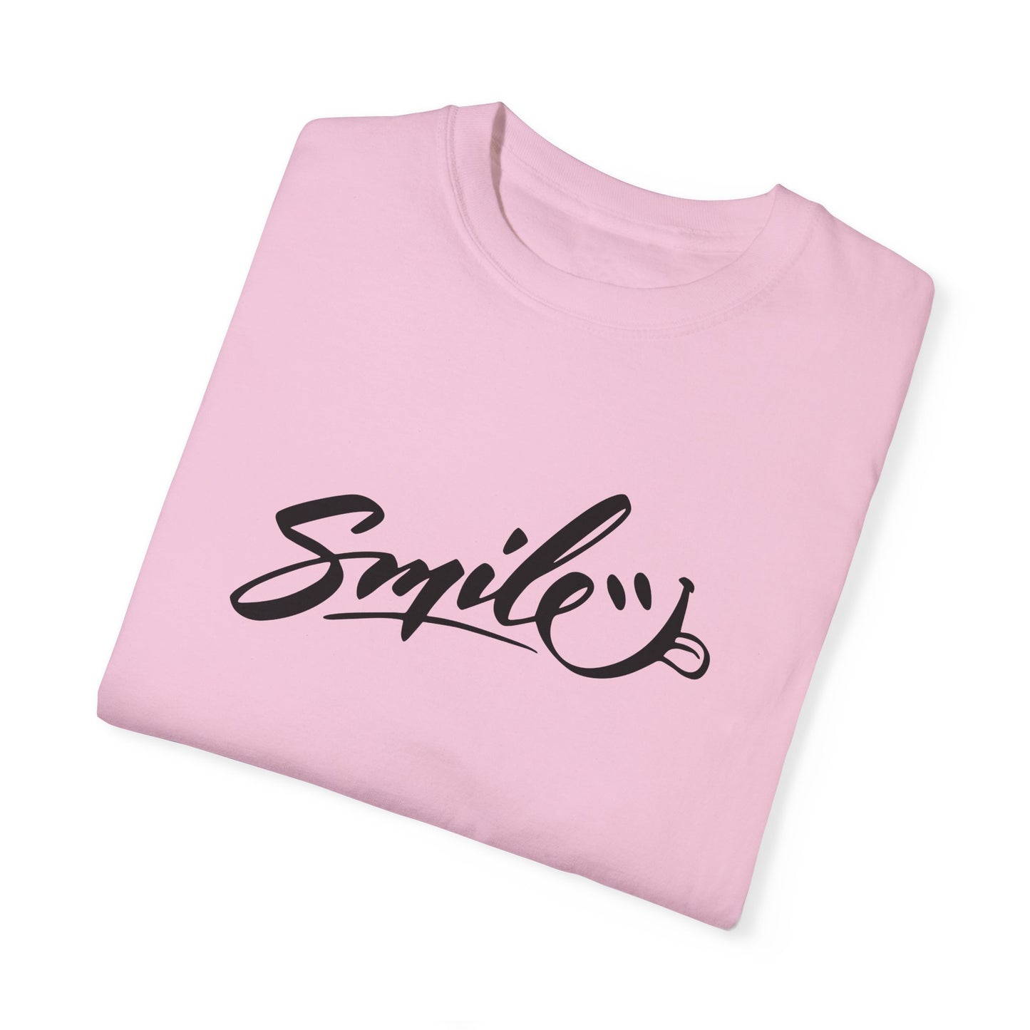 Unisex Smile T-Shirt | Garment-Dyed Cotton Tee for Everyday Joy