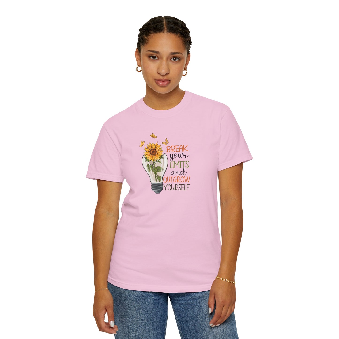 Inspiring Unisex T-Shirt - "Break Your Limits" Floral Design