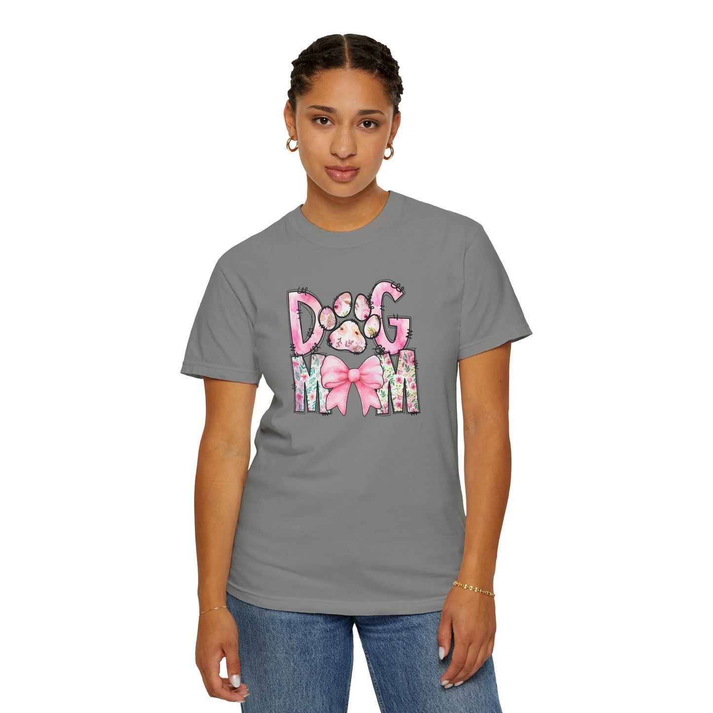 Cute Dog Mom T-Shirt | Garment-Dyed Unisex Tee for Dog Lovers
