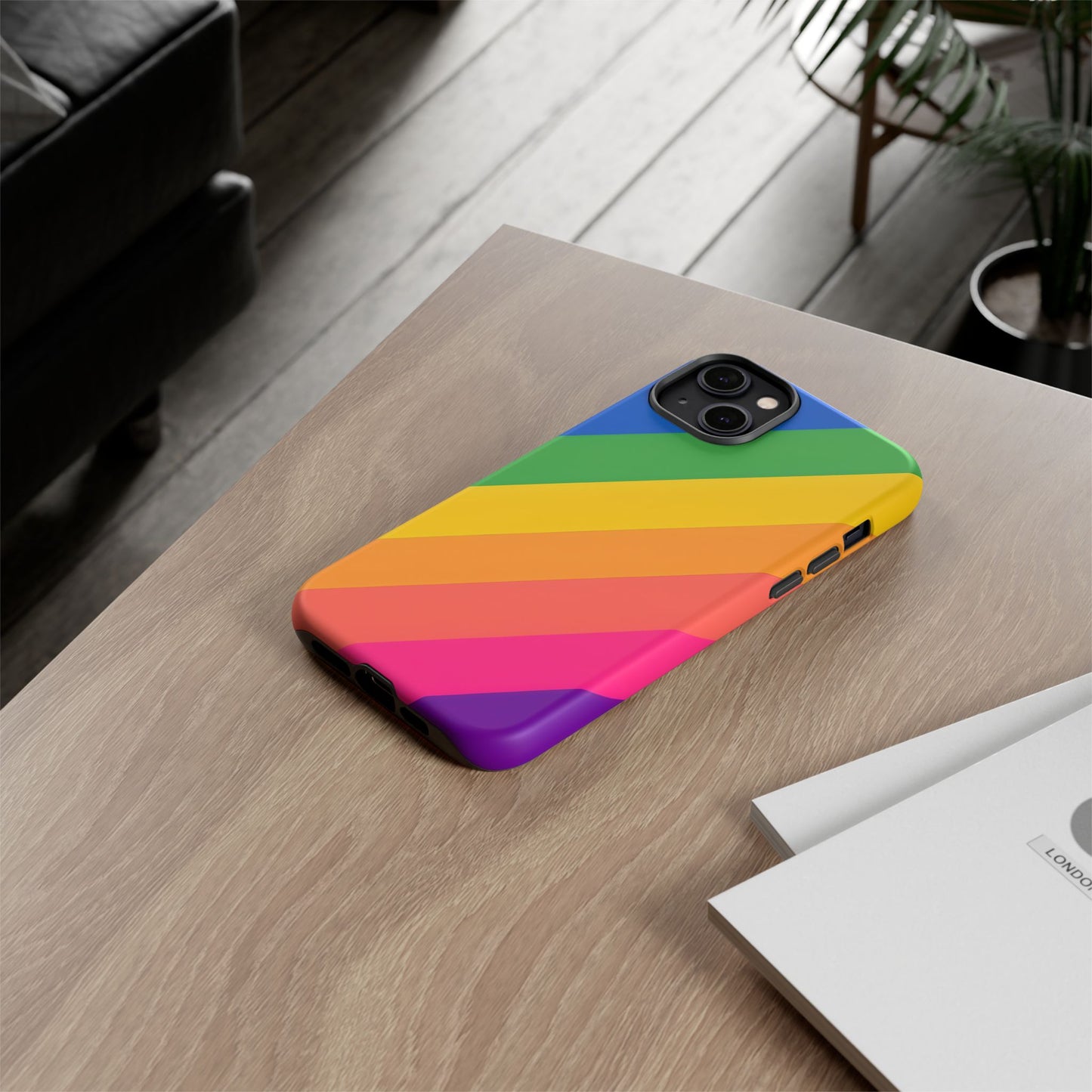 Vibrant Rainbow Phone Case - Tough & Stylish