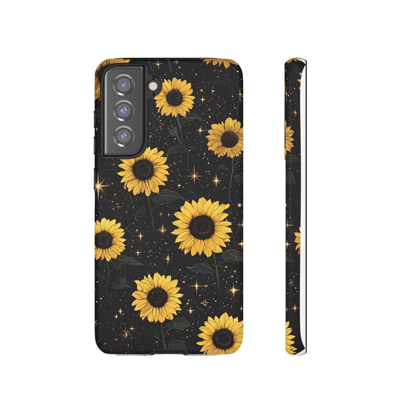 Sunflower Galaxy Tough Case - Durable Phone Cover with Floral Design