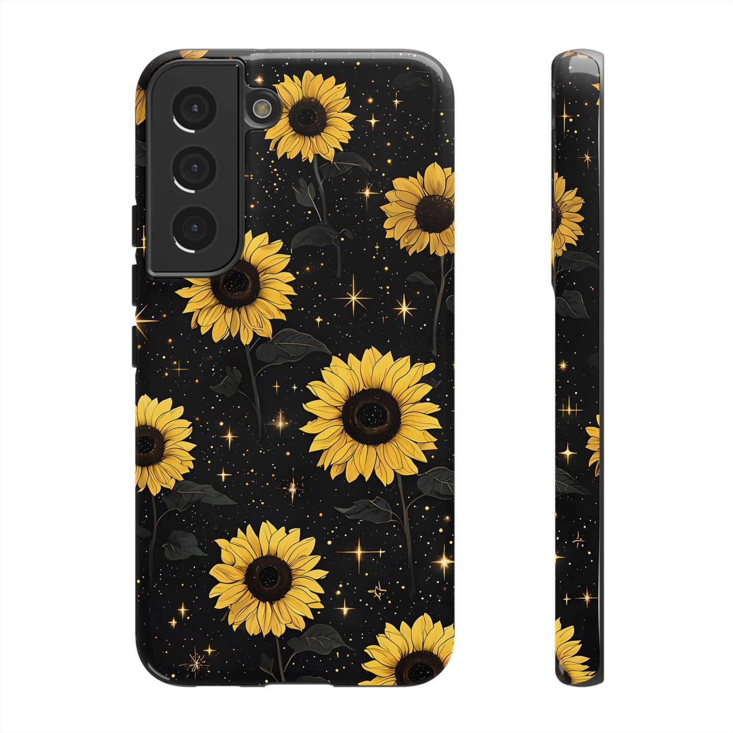 Sunflower Galaxy Tough Case - Durable Phone Cover with Floral Design