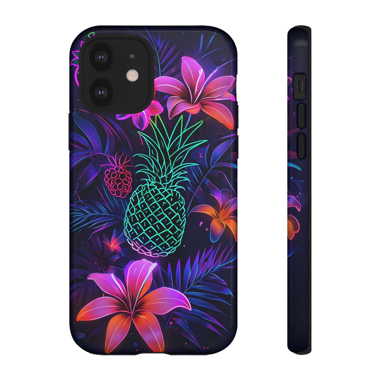 Tough Cases - Tropical Neon Floral iPhone Case