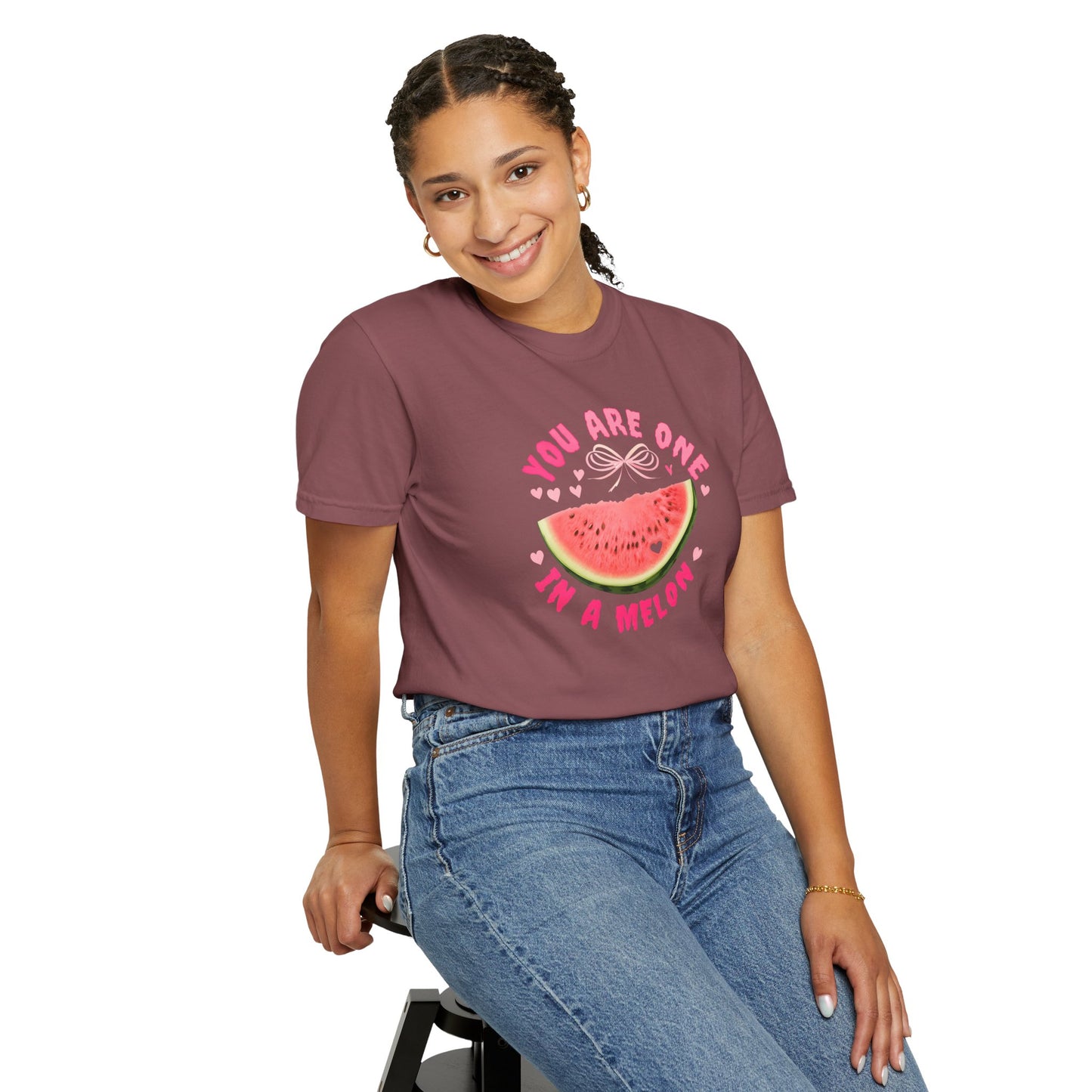 You Are One in a Melon Unisex Garment-Dyed T-Shirt - Fun Summer Tee for Fruit Lovers