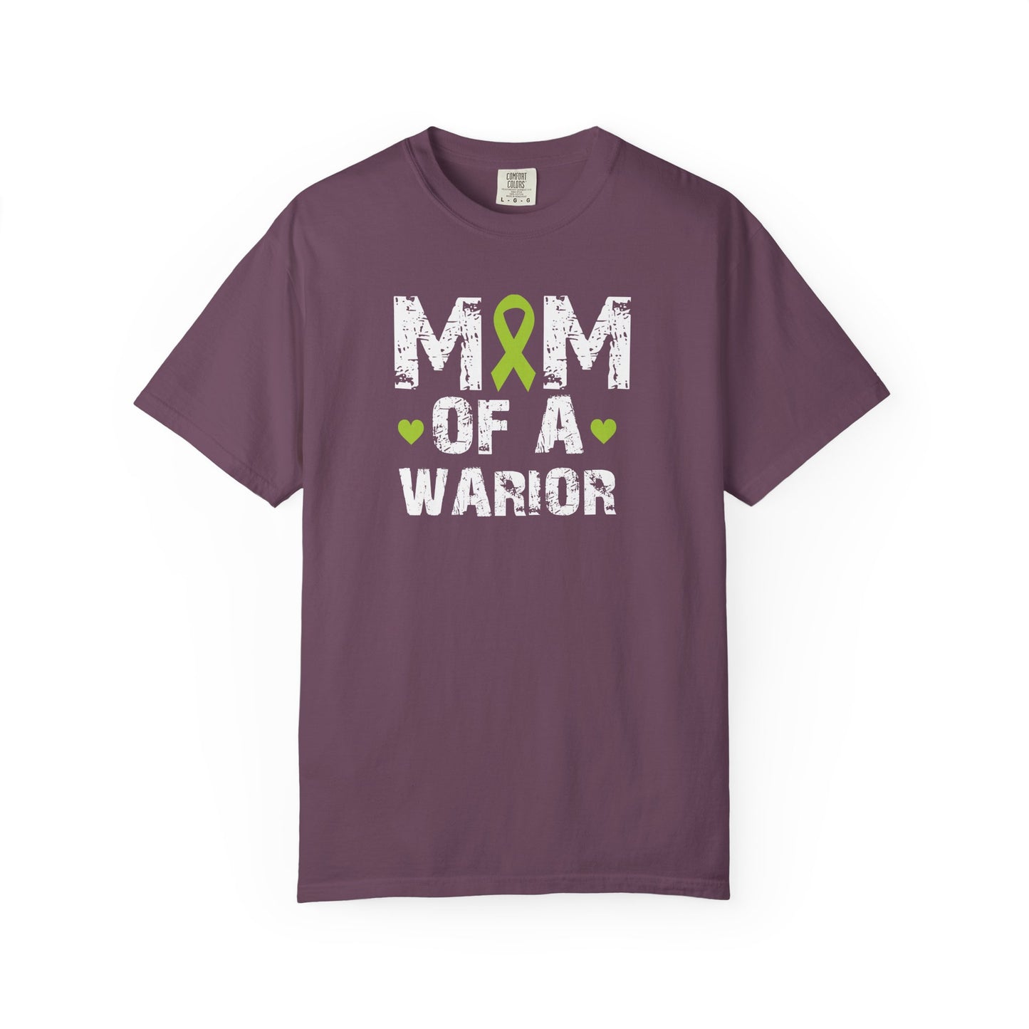 Mom of a Warrior T-Shirt, Garment-Dyed Tee for Support, Awareness Gift, Fight Against Cancer, Mother's Day Apparel