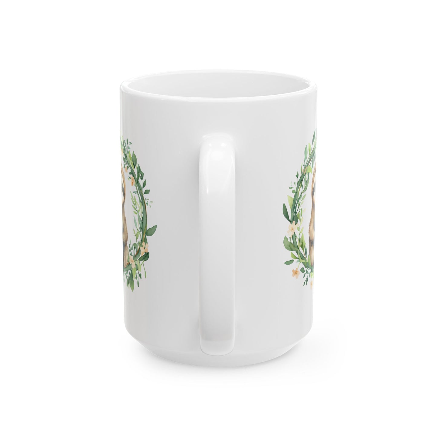 Sloth Floral Wreath Ceramic Mug - 15oz - Perfect Gift for Nature Lovers