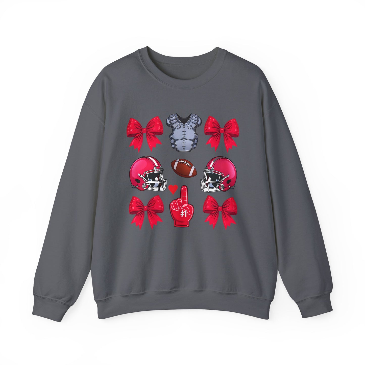 Coquette- Football Cheer Mom Sweatshirt - Football Love Crewneck Top