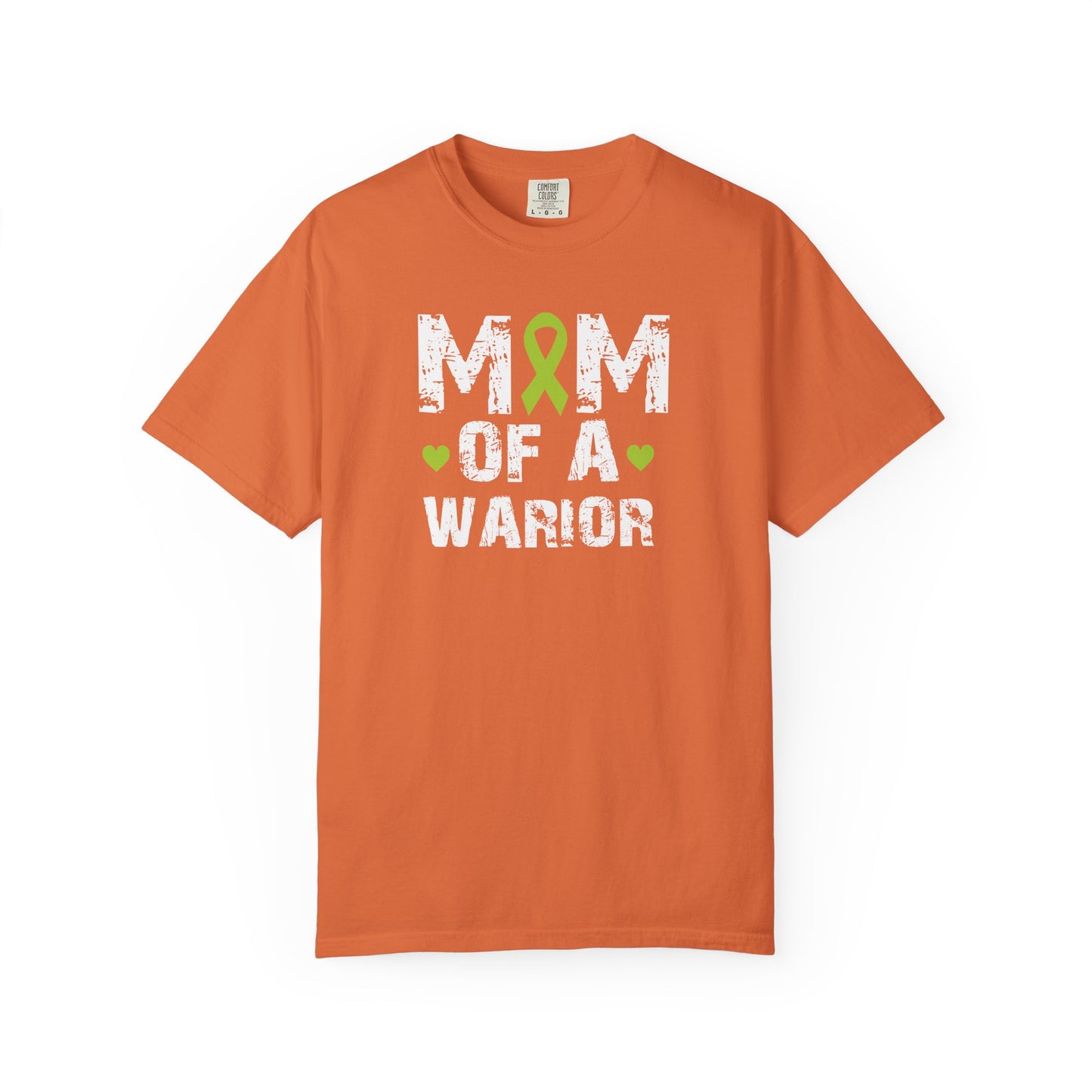 Mom of a Warrior T-Shirt, Garment-Dyed Tee for Support, Awareness Gift, Fight Against Cancer, Mother's Day Apparel