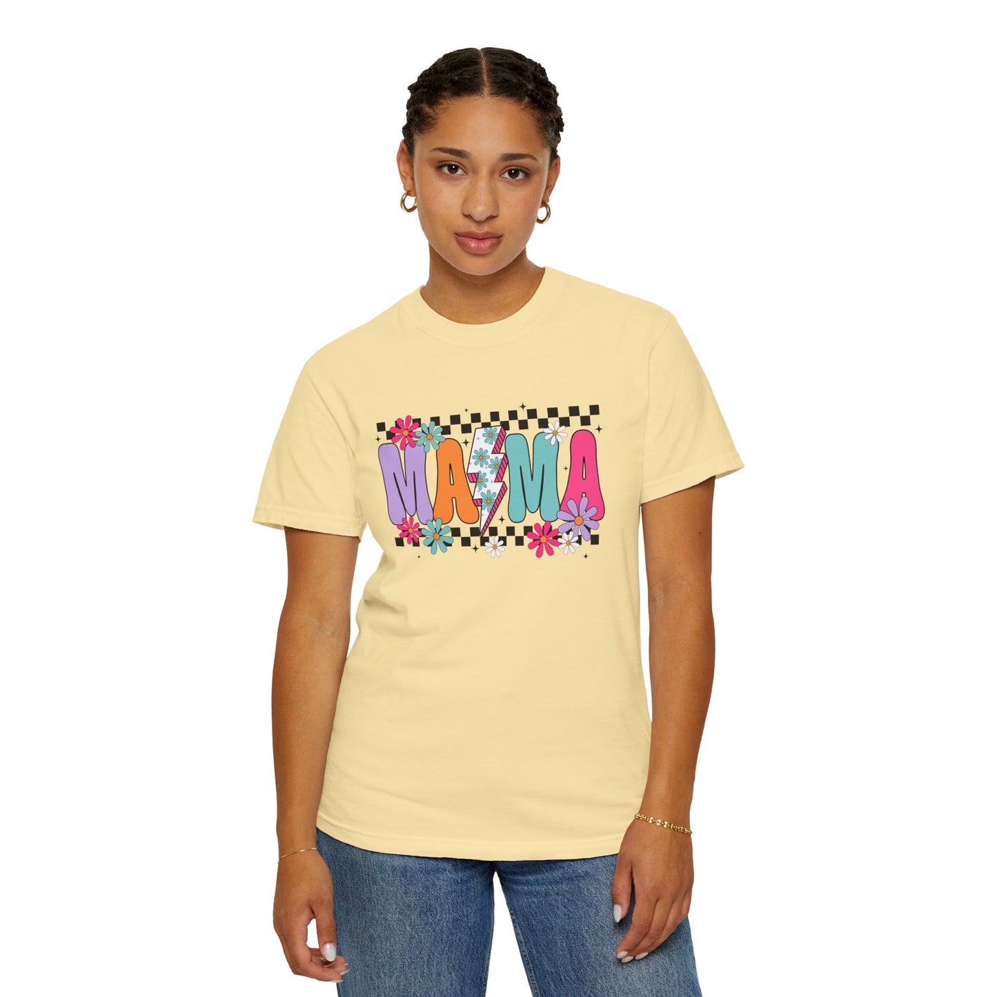Colorful Mama Graphic T-Shirt for Moms - Unisex Garment-Dyed Tee