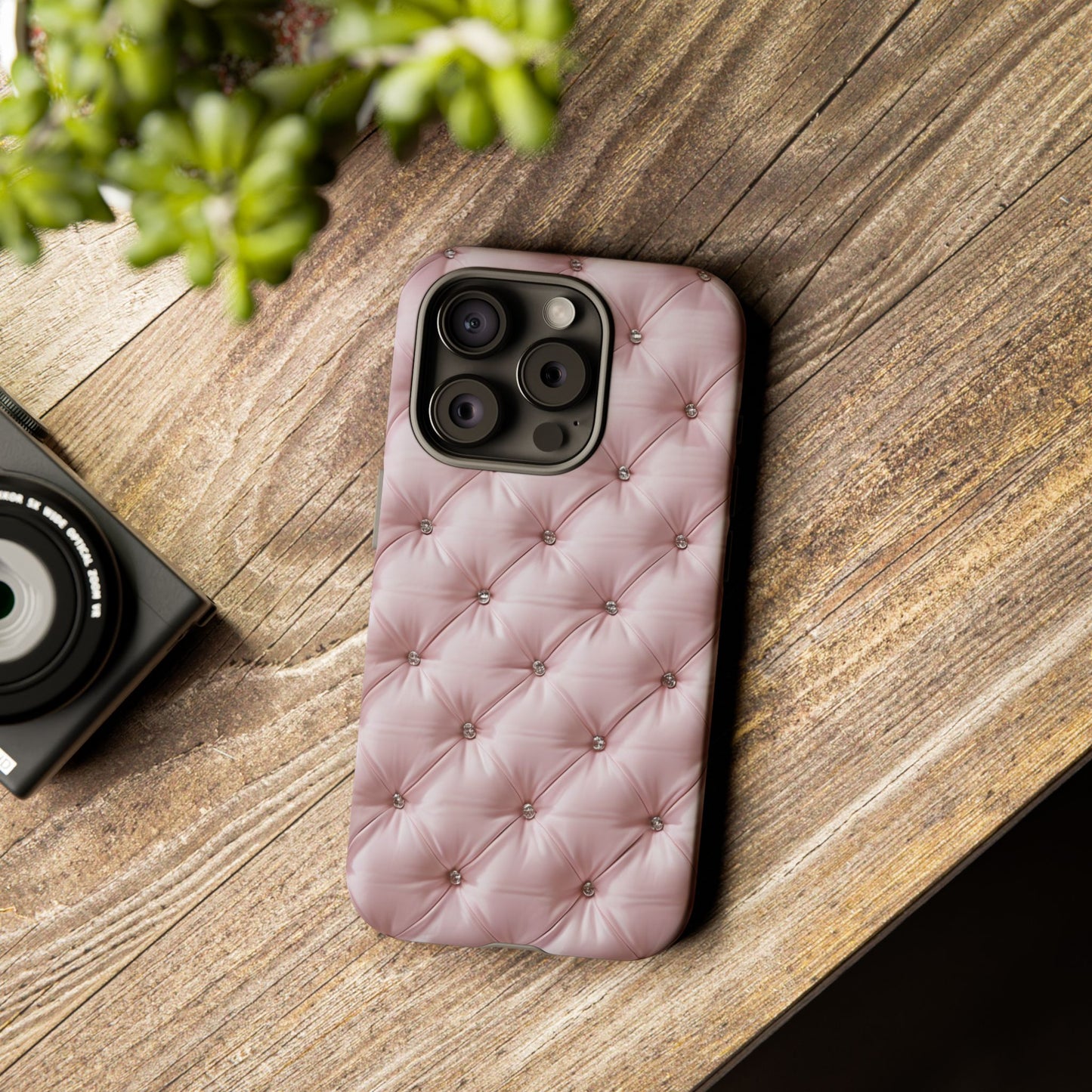 Luxury Pink Quilted Phone Case - Tough Cases for Stylish Protection