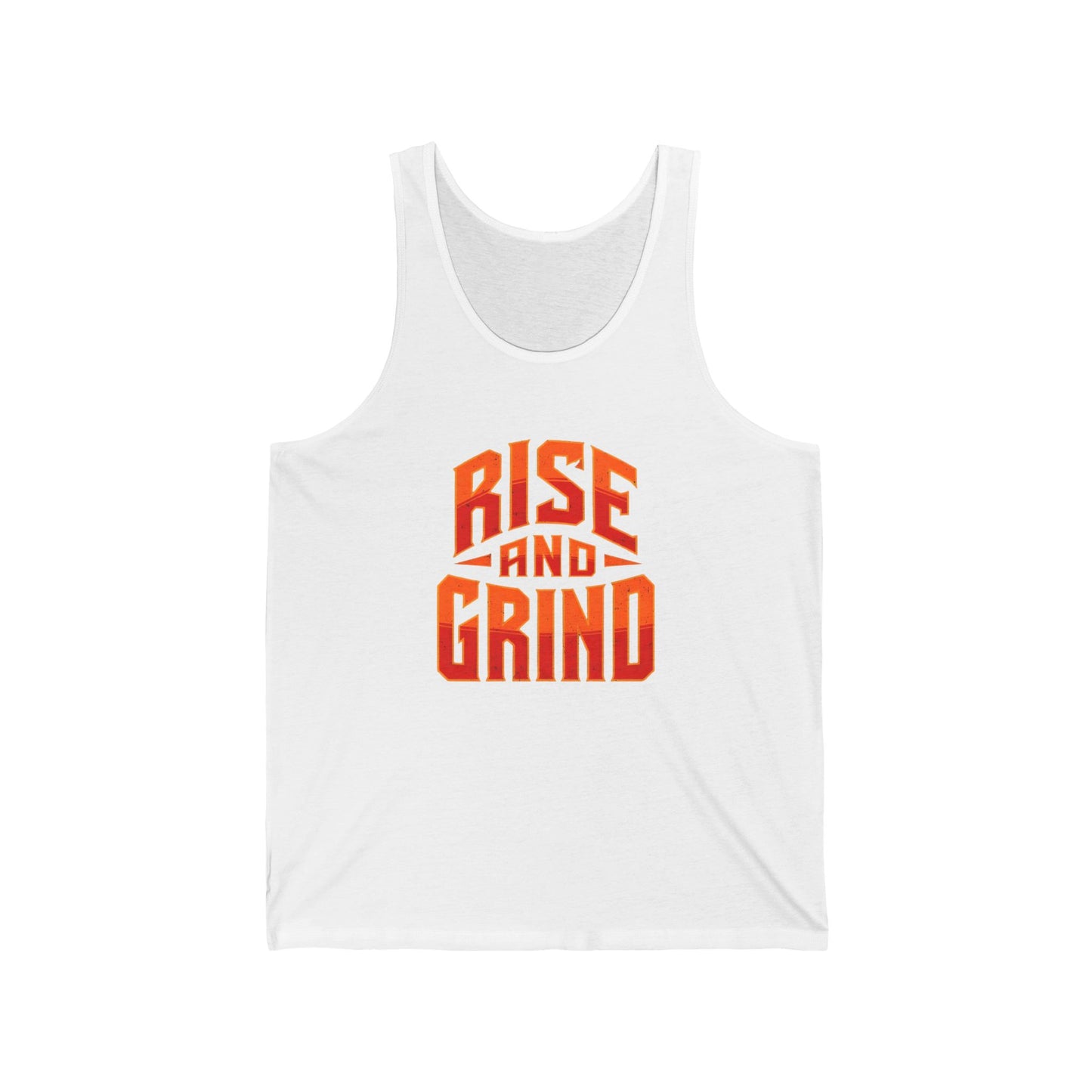 Rise and Grind Unisex Jersey Tank - Motivational Fitness Apparel