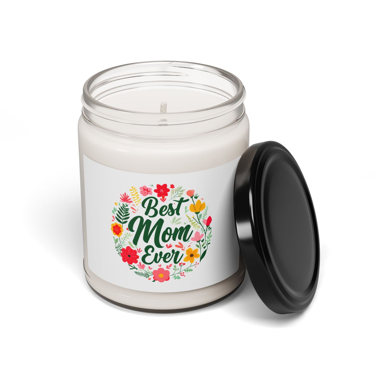 Best Mom Ever Scented Soy Candle - 9oz Floral Gift for Mother's Day