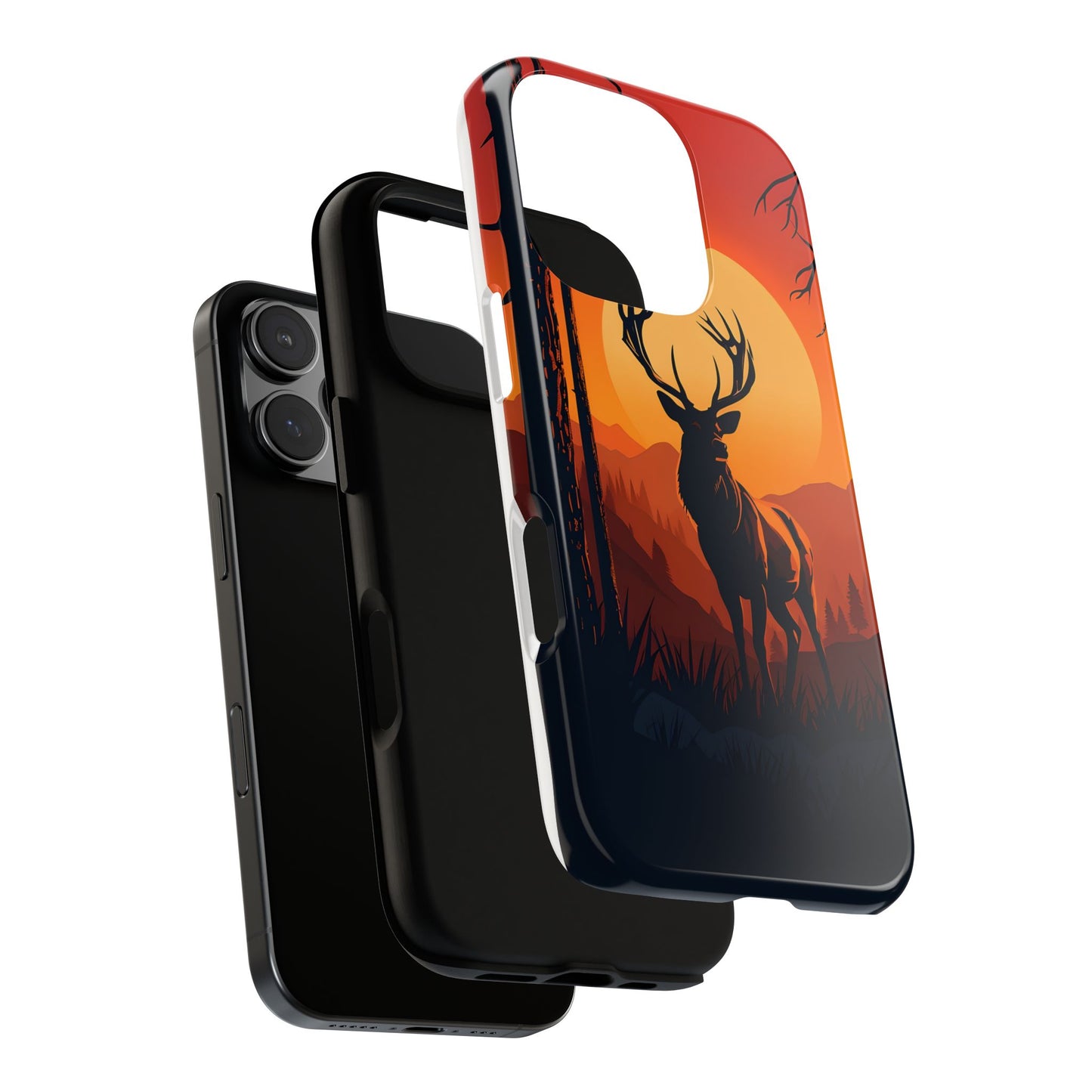 Wildlife Phone Case - Stag and Sunset Design for Nature Lovers