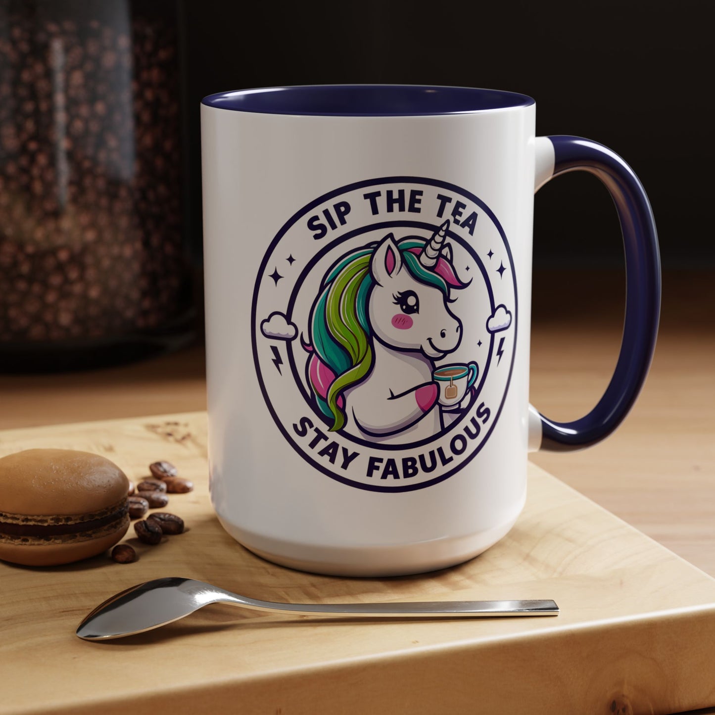 Unicorn Accent Coffee Mug - Sip the Tea, Stay Fabulous - Fun Gift for Unicorn Lovers