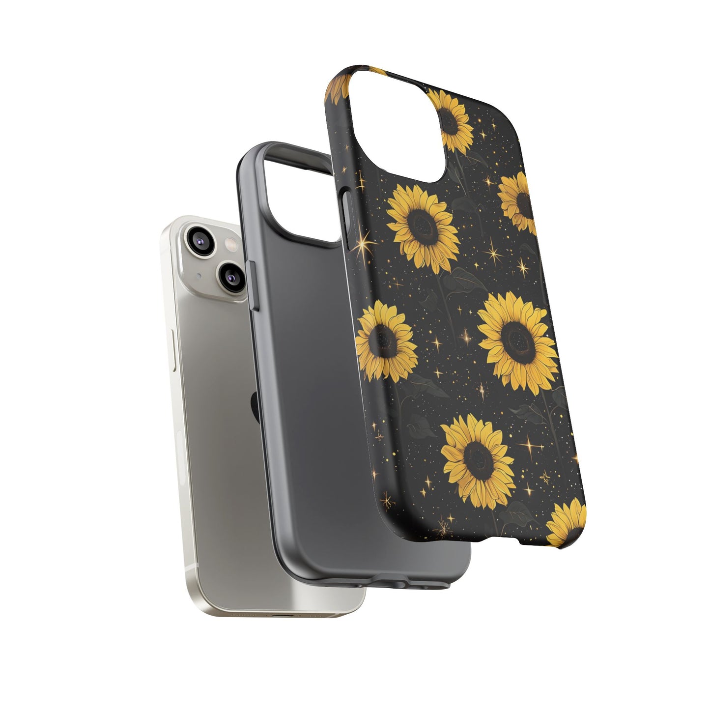 Sunflower Galaxy Tough Case - Durable Phone Cover with Floral Design