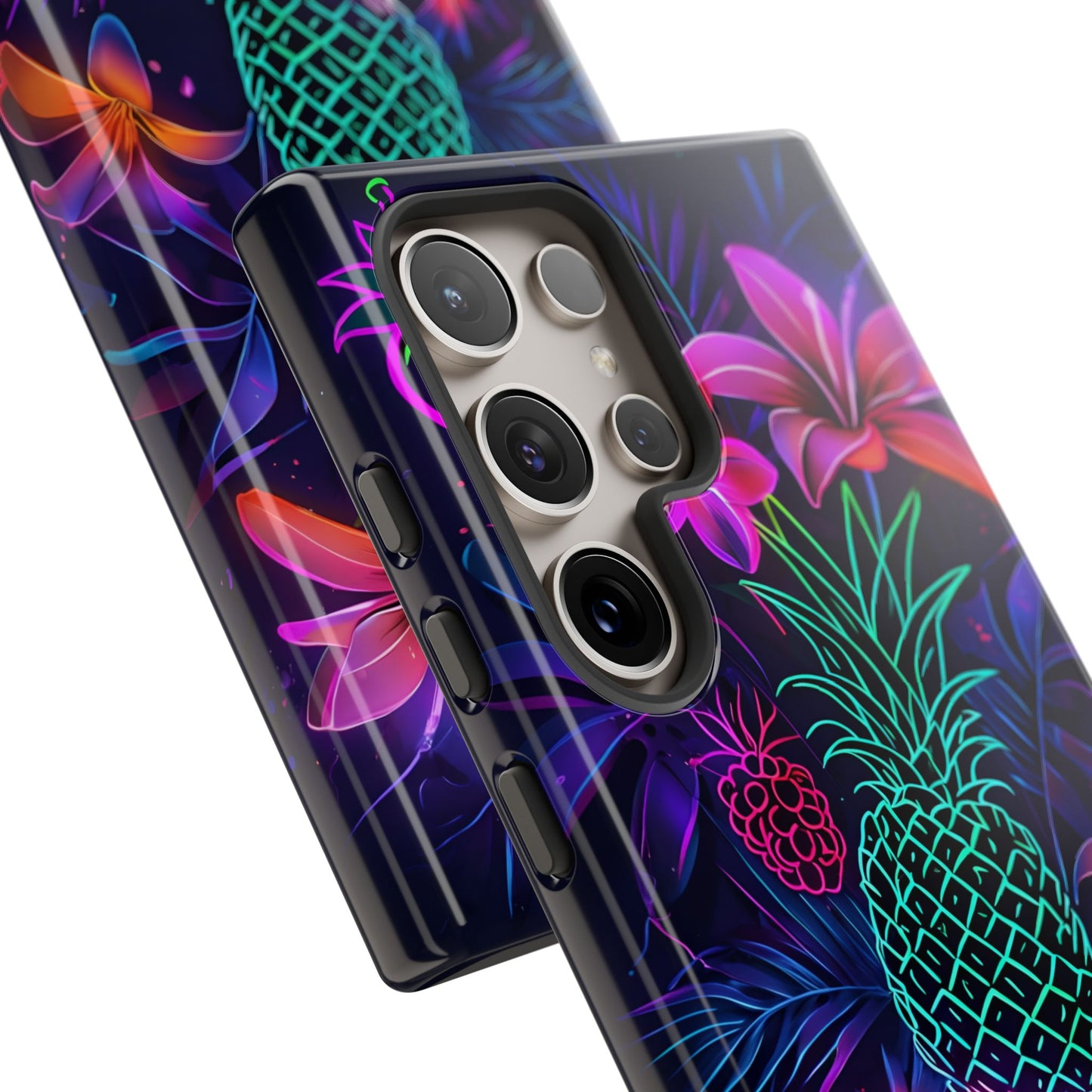 Tough Cases - Tropical Neon Floral iPhone Case