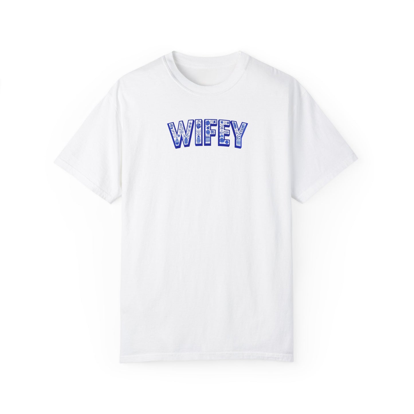 Chinoiserie-Wifey Garment-Dyed Unisex T-Shirt - Fun & Relaxed Apparel