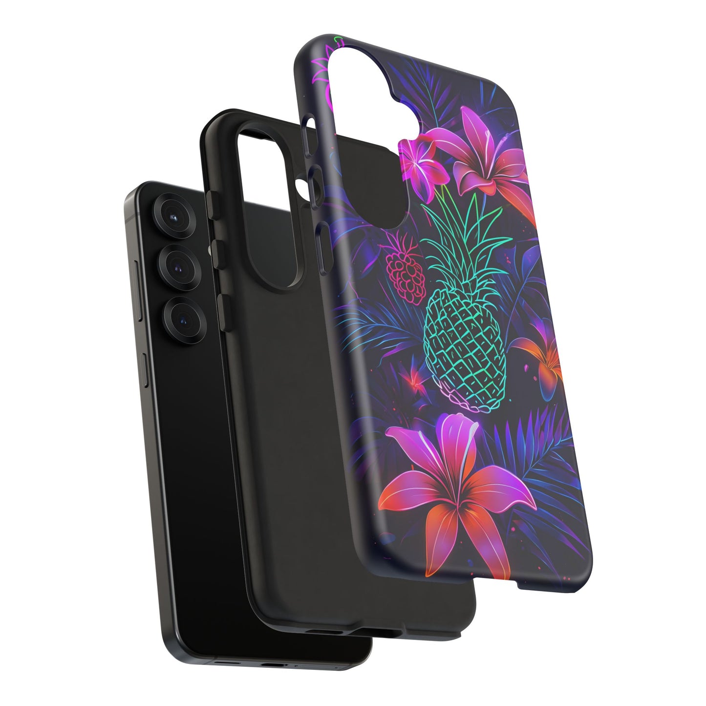 Tough Cases - Tropical Neon Floral iPhone Case