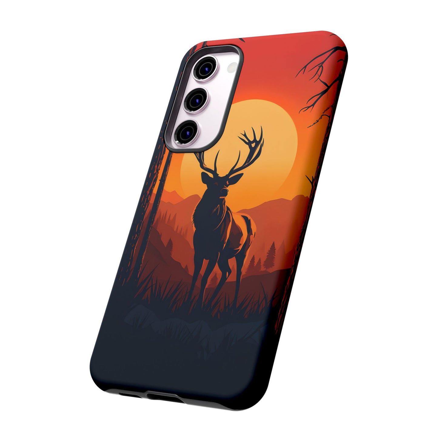 Wildlife Phone Case - Stag and Sunset Design for Nature Lovers