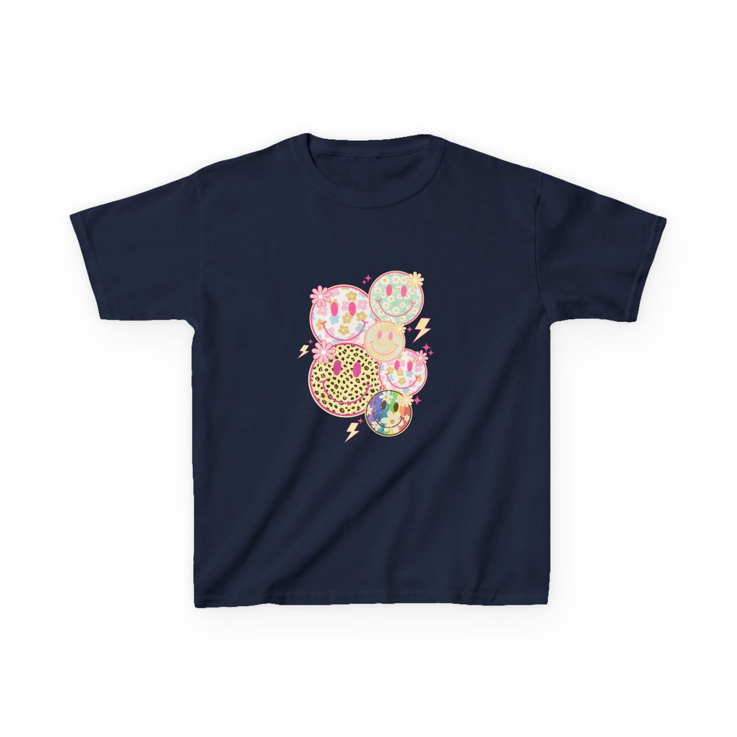 Kids Smiley Face Tee - Fun & Colorful Heavy Cotton™ Shirt