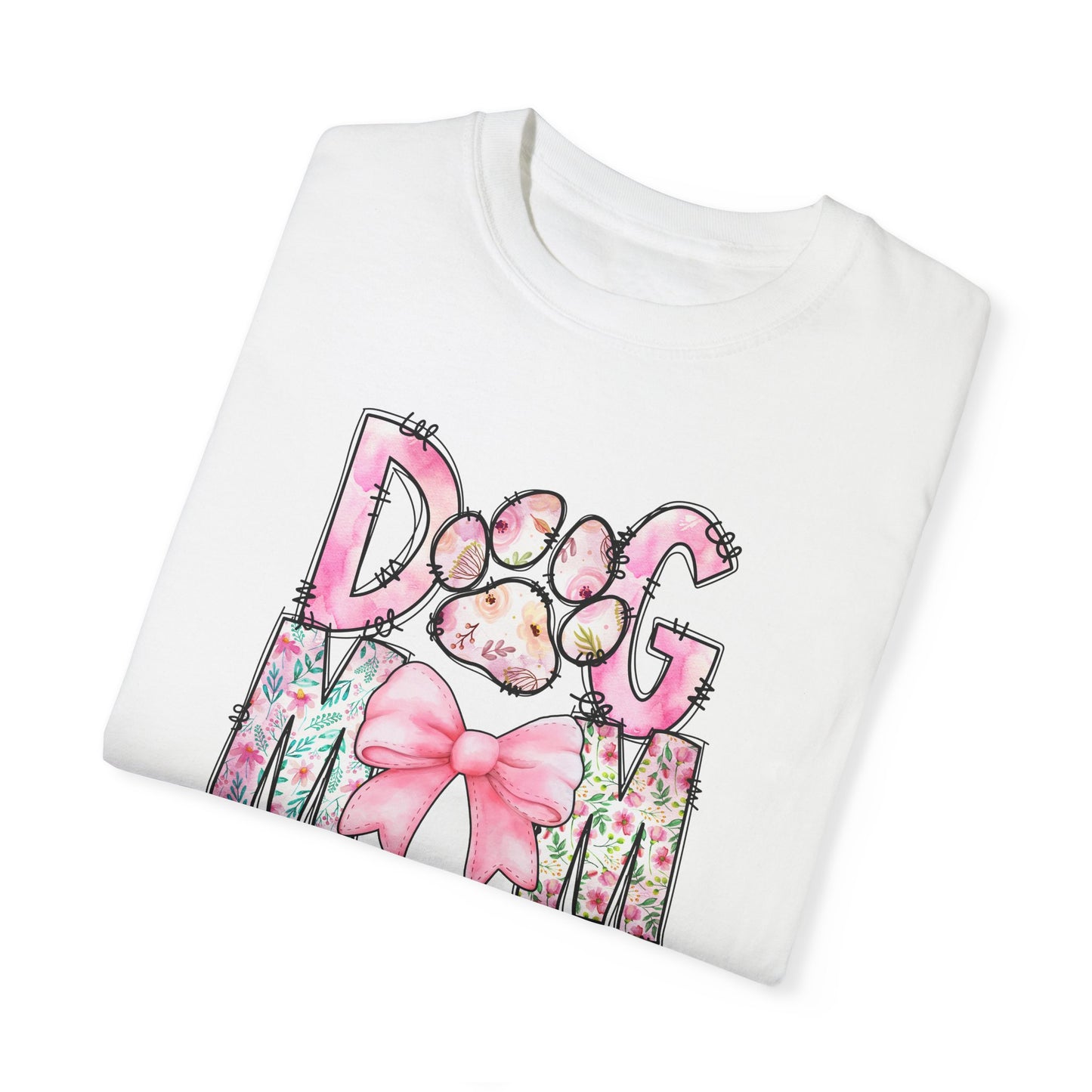 Cute Dog Mom T-Shirt | Garment-Dyed Unisex Tee for Dog Lovers