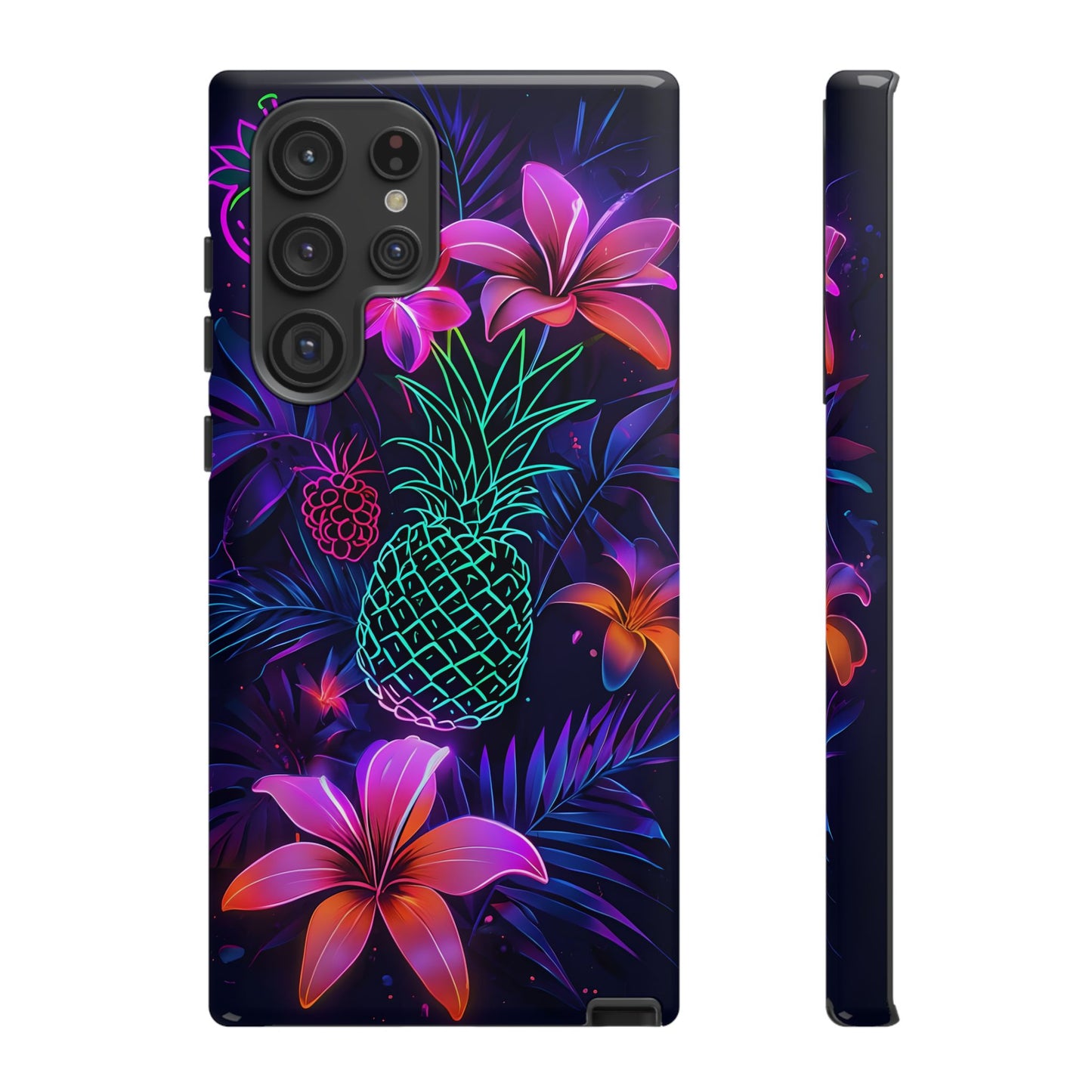 Tough Cases - Tropical Neon Floral iPhone Case