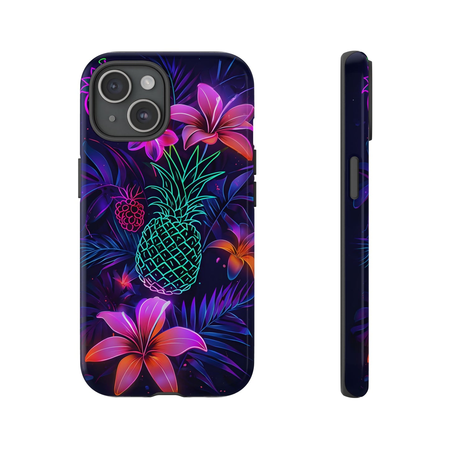 Tough Cases - Tropical Neon Floral iPhone Case