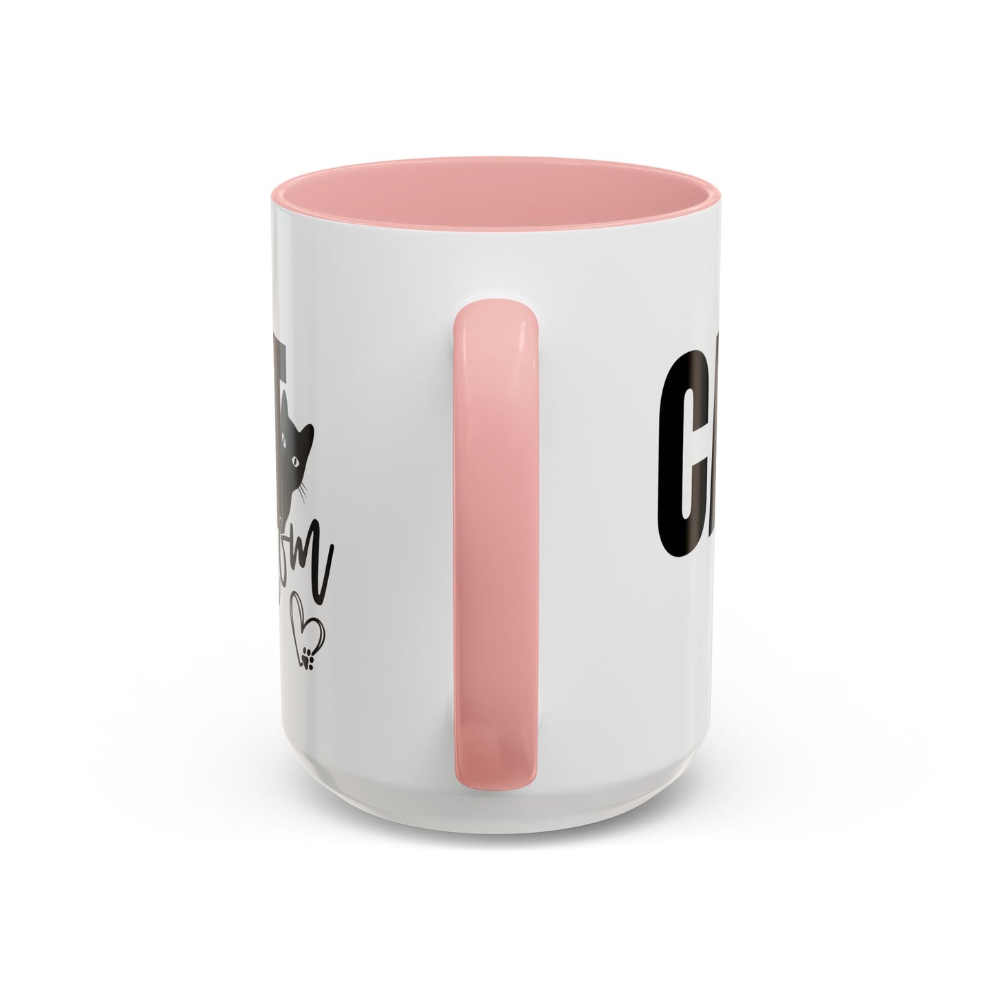 Cat Mom Accent 15oz Coffee Mug – Perfect Gift for Cat Lovers