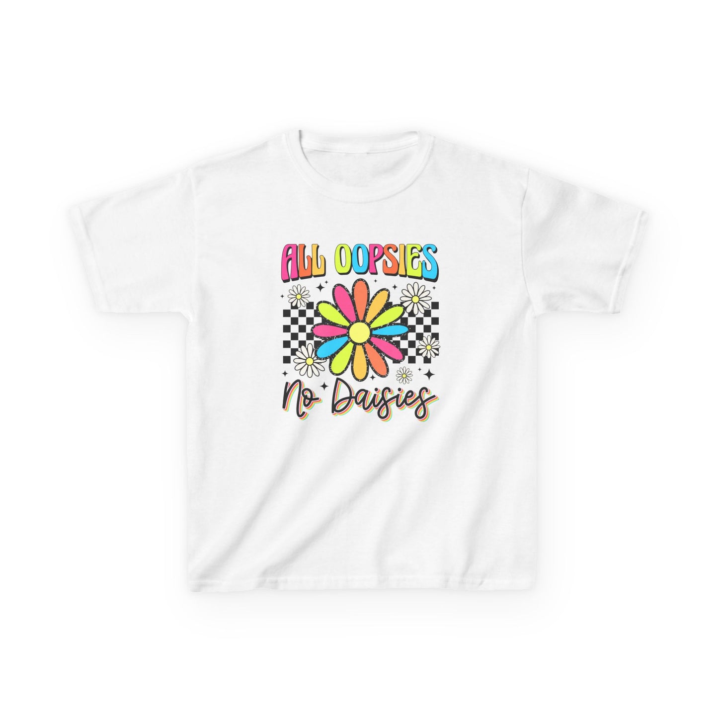 Colorful Kids Tee - 'All Oopsies No Daisies'
