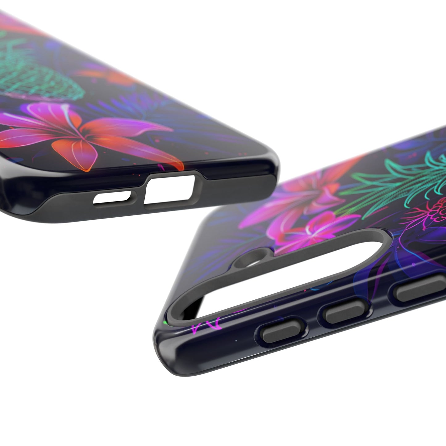 Tough Cases - Tropical Neon Floral iPhone Case