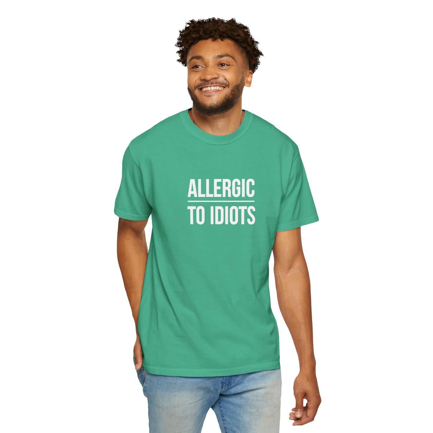 Unisex Allergic to Idiots T-Shirt - Relaxed Fit Cotton Tee